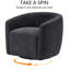  Fauteuil d'appoint pivotant, fauteuil demi-tonneau rond moderne et confortable-344836713