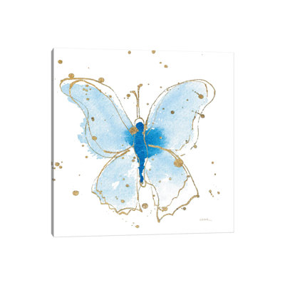 Gilded Butterflies V by Shirley Novak - Wrapped Canvas Painting