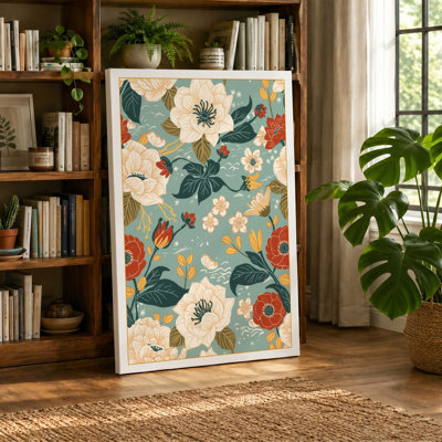 Garden Pattern Botanical - Wrapped Canvas