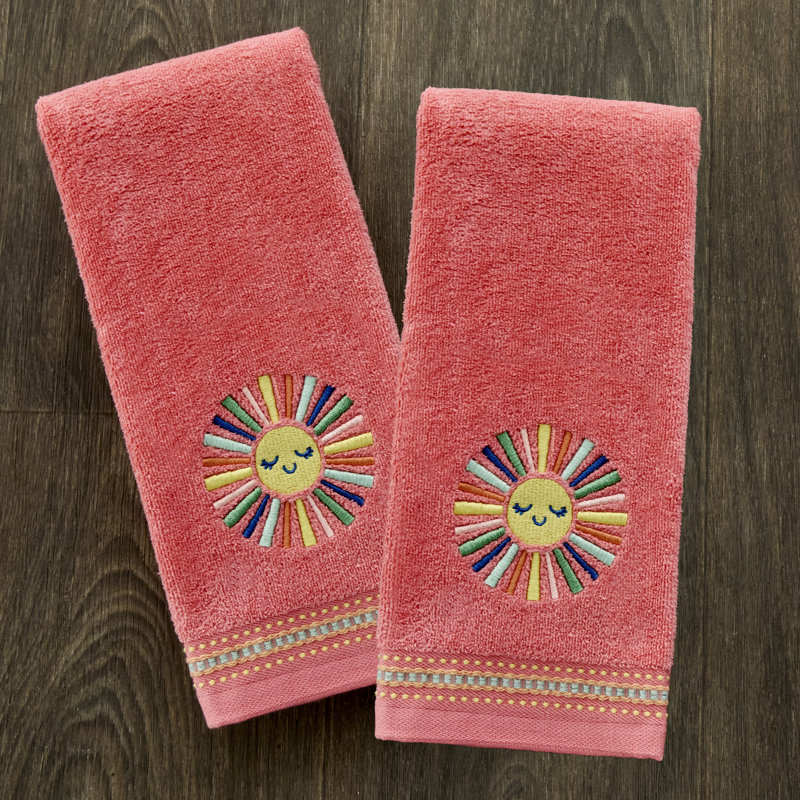 COLORFUL SUN EMB HAND-CORAL
