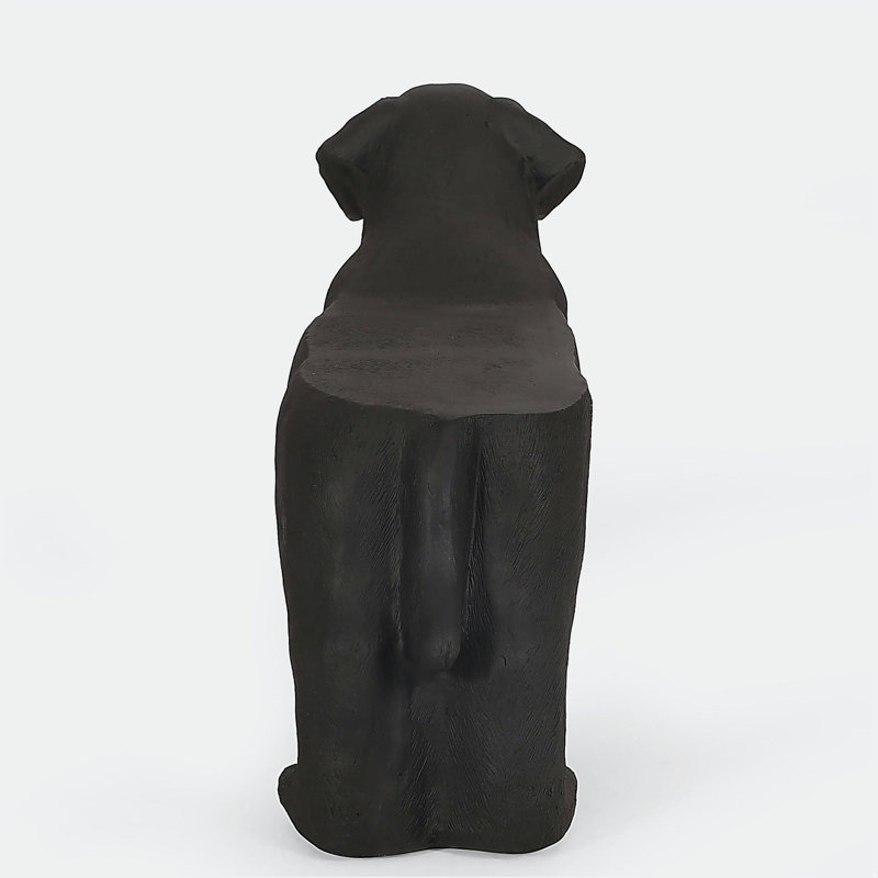 Banc d'extérieur MGO DOG Bench, noir mat + noir, aucun assemblage requis