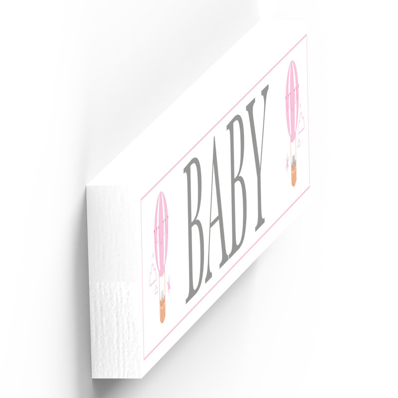 Yemina Text & Numbers Letter Block, White/Pink