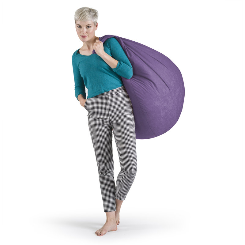 Breeze Microfiber Bean Bag Shell, Purple Polyester