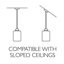 Luminaire suspendu simple à 1 lumière Ackermann