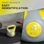 20 cm L x 14 cm W x 24 cm Polyurethane Kettlebell-1409332105