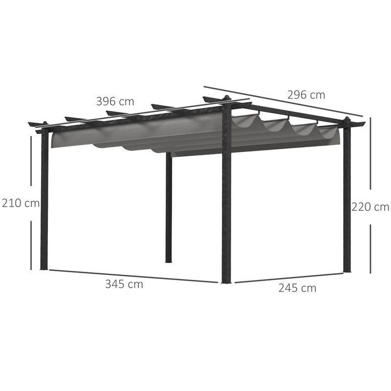 Britiney 4m x 3m Aluminum Pergola