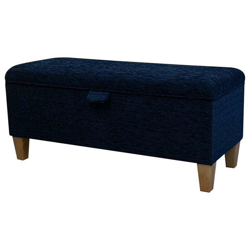 100cm Teal Storage Bench, Navy