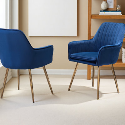 Chair Set Of 2 - Modern Mid-Back Accent Chairs