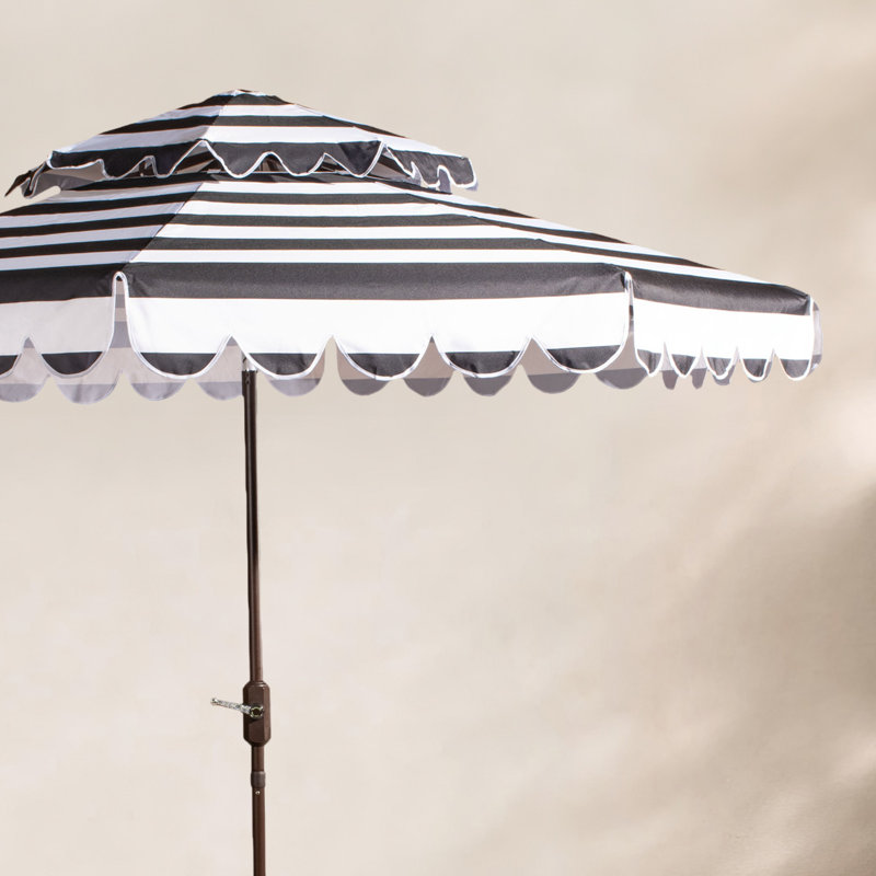 Parasol de plage 8,4 pi Cali, Brun, Noir / Blanc