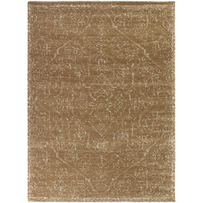 Maryott Rust Minimalist Traditional Area Rug