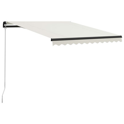 Dakota Fields 4cm D Polyester Black Cover Retractable Patio Awning