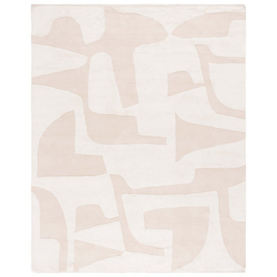Sarya Ivory Hand-Woven Abstract Rug