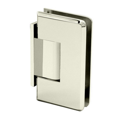 FHC CLN06PN, charnière de plaque arrière courte décalée à fixation murale, matériau laiton, charnière innovante, finition nickel poli