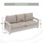 Canapé d'extérieur moderne en aluminium pour 3 personnes avec coussin-124537996