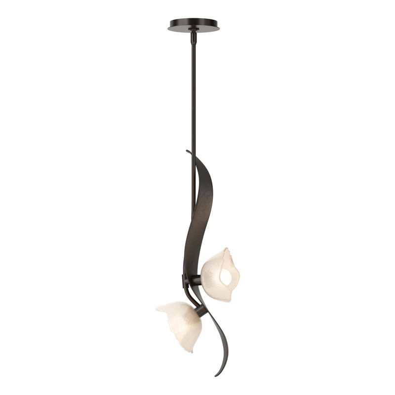 Luminaire suspendu 2 lumières Mika, Bronze huilé