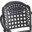 Ensemble de salle à manger 7 pièces en fonte d'aluminium toutes saisons comprenant 2 chaises pivotantes, 4 chaises et une table ovale avec cadre noir