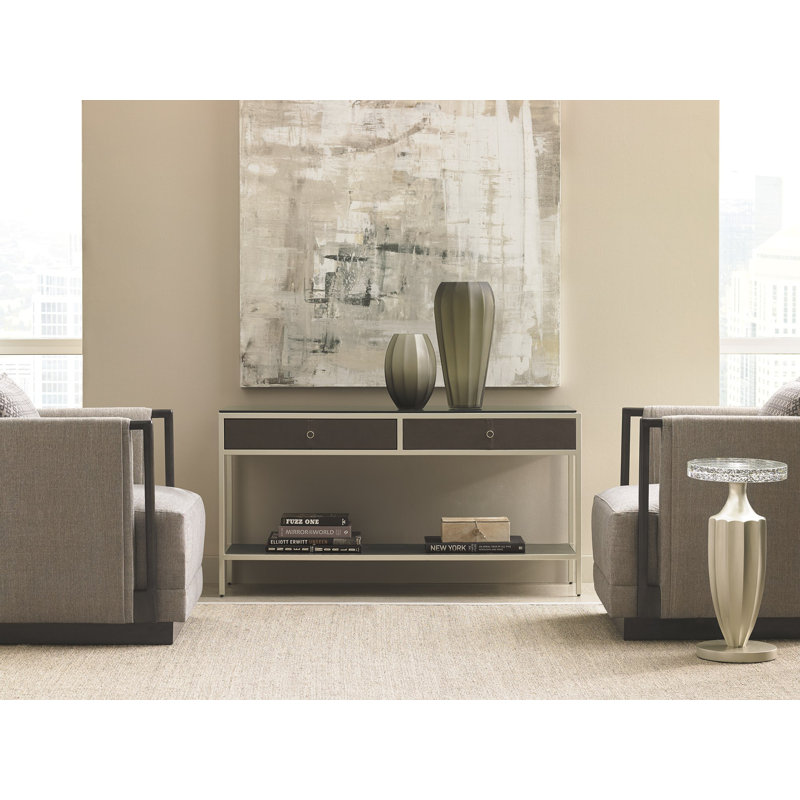 Modern Uptown Glass End Table