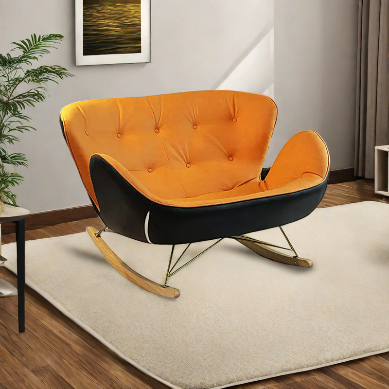 Chaise berçante moderne de haute qualité, Noir
