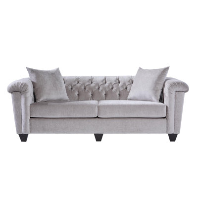 93" Tuxedo Arm Sofa with Reversible Cushions