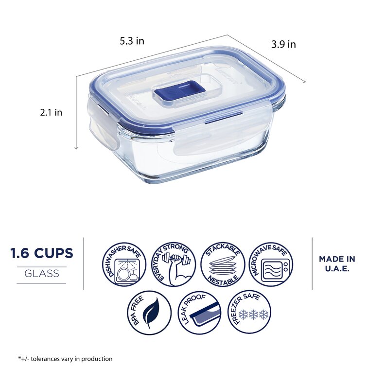 6 - Piece Purely Better Glass Rectangular Food Storage Container Set