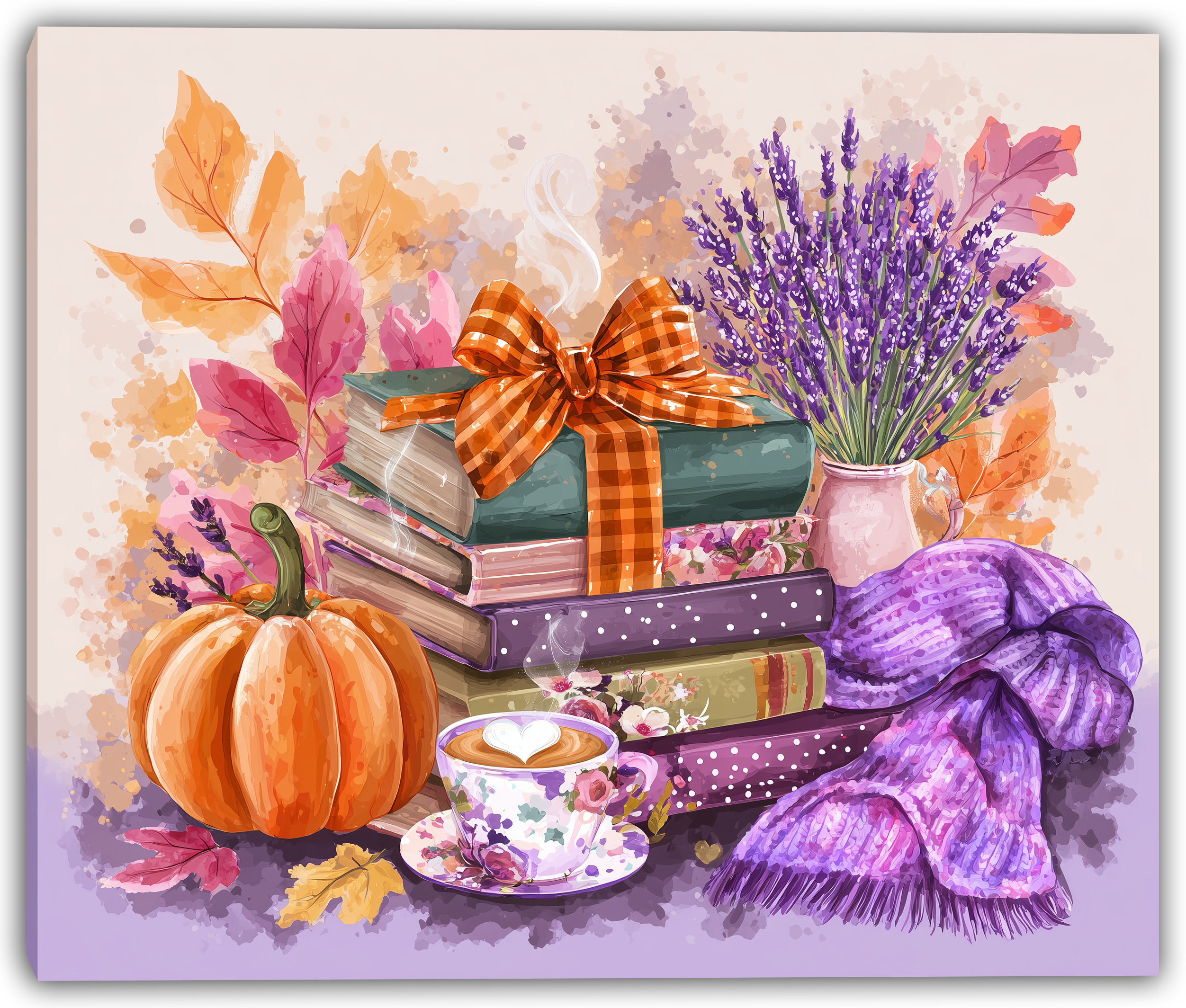 Ophelia & Co. Lavender Library - Wrapped Canvas Wall Art | Wayfair
