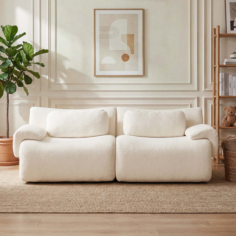  Boneless Modular Cloud Couch Sofa,Chenille Sectional Sofa, Deep Seat & Supportive Back, Non-Slip Base, No Assembly Required