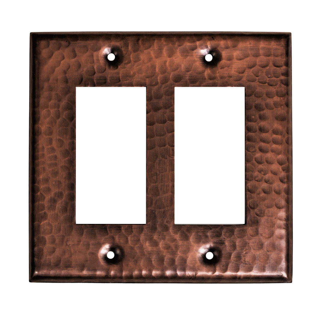 Hand Hammered 2-Gang Rocker Wall Plate Monarch Abode 