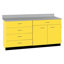 60" Base Cabinets - Left Unit 4 Drawers, Right Unit With Drawer Over Double Door With Shelf, Lockable
