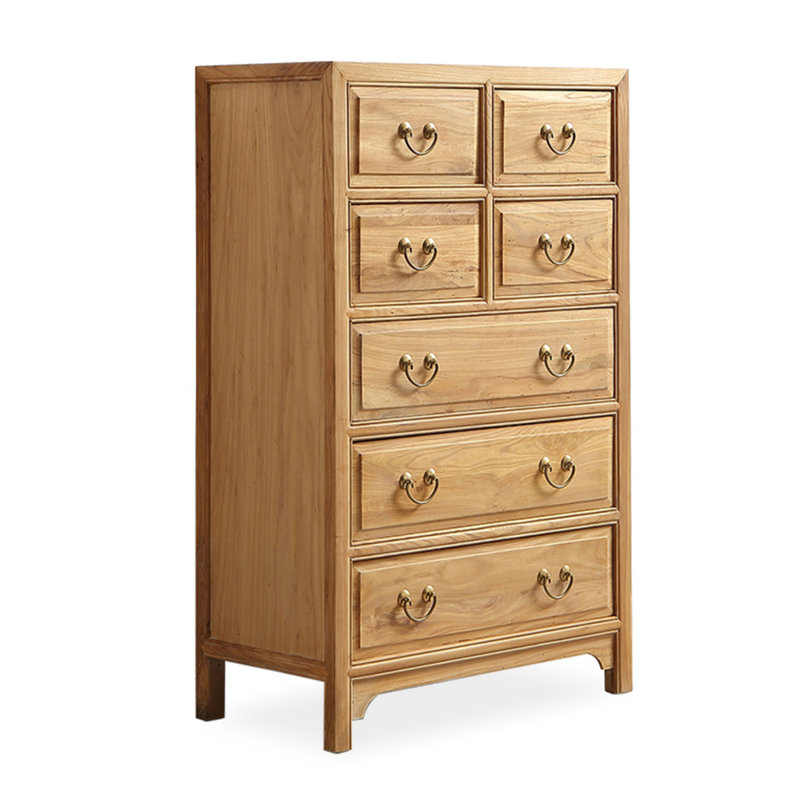 Nouvelle commode décorative en bois d'orme de style chinois
