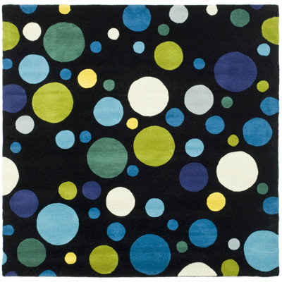 Amier Hand Tufted Wool Polka Dots Rug