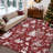 Christmas Rug Thin Washable Rug with Non Slip Rubber Backing, Low Pile Soft Indoor Carpet, Non Shedding Foldable Printed Floor Mats for Living Room Nursery Bedroom-1456669068