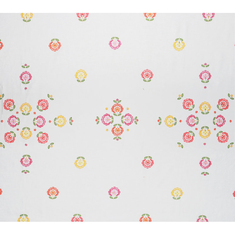 Carnation Tablecloth, White/Pink/Orange