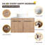Meuble-lavabo mural 30 po avec lavabo à fermeture en douceur Adagio