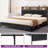 Naumann Upholstered Bookcase Storage Bed-932650332-930087538