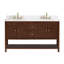 Zoe 60 in. Double Bathroom Vanity with Quartz Top