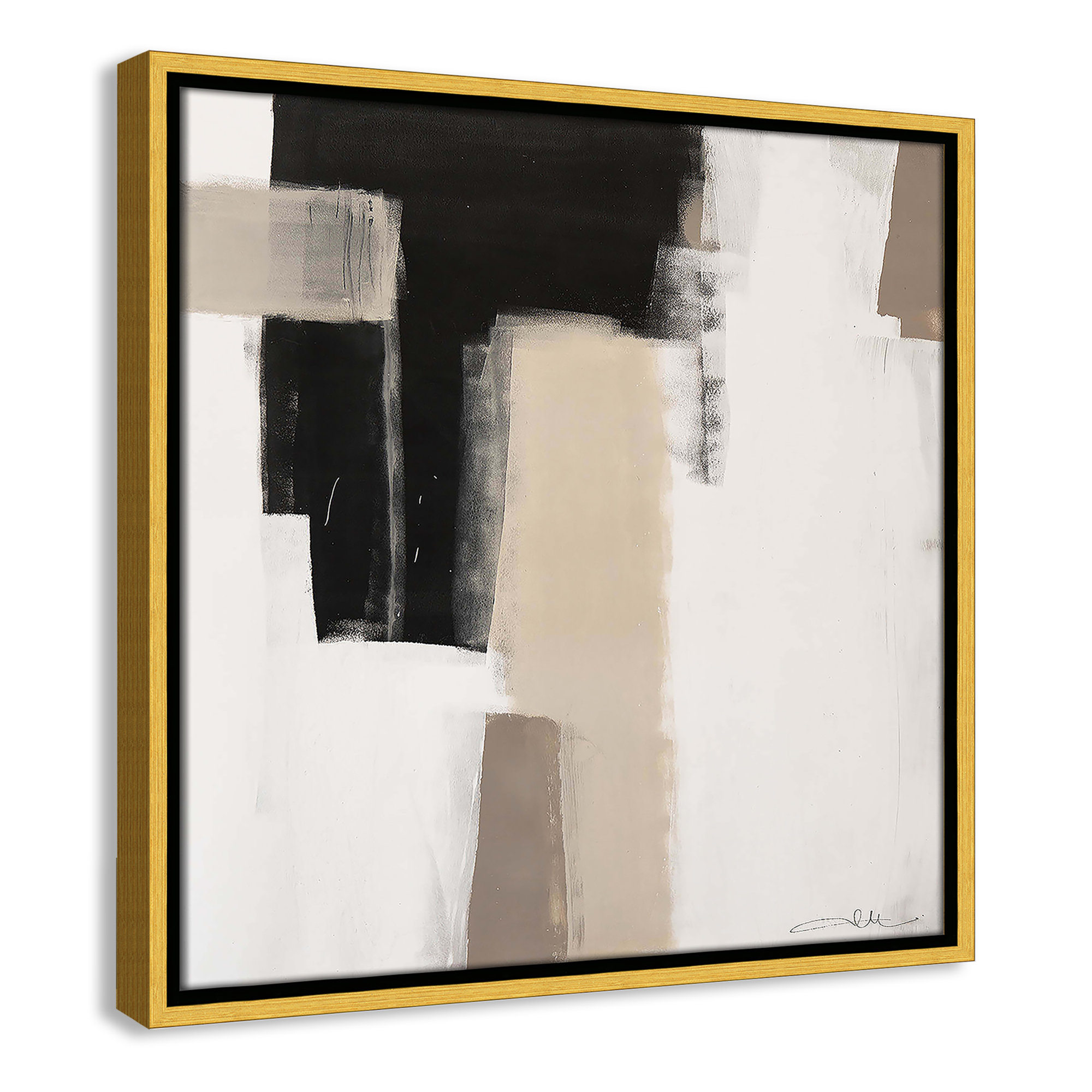Earth Scapes I-A Print by Casa Fine Arts, 17.5" H x 17.5" W x 2" D, Gold Floater Framed