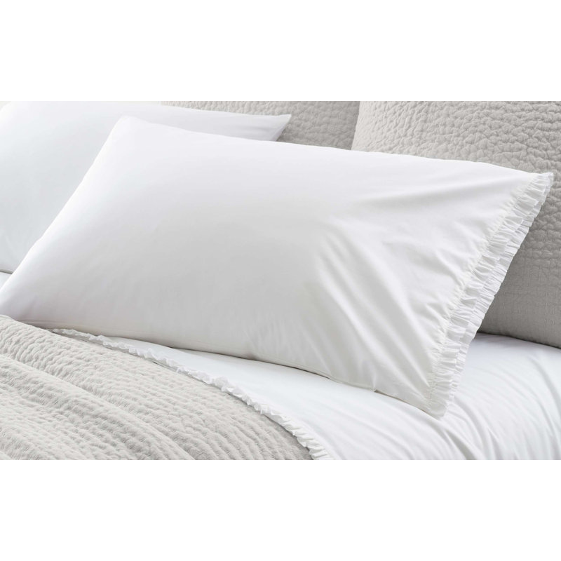 Classic Ruffle White Pillowcases (Pair), Standard, White
