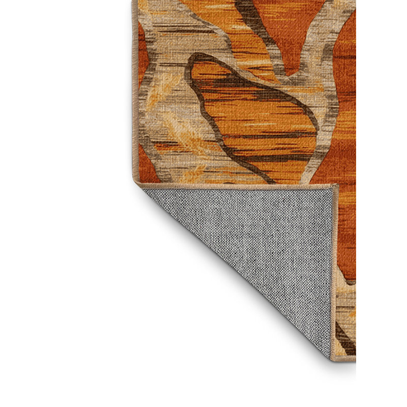  Tapis lavable avec patates douces et légumes, Rectangulaire 8 pi x 10 pi