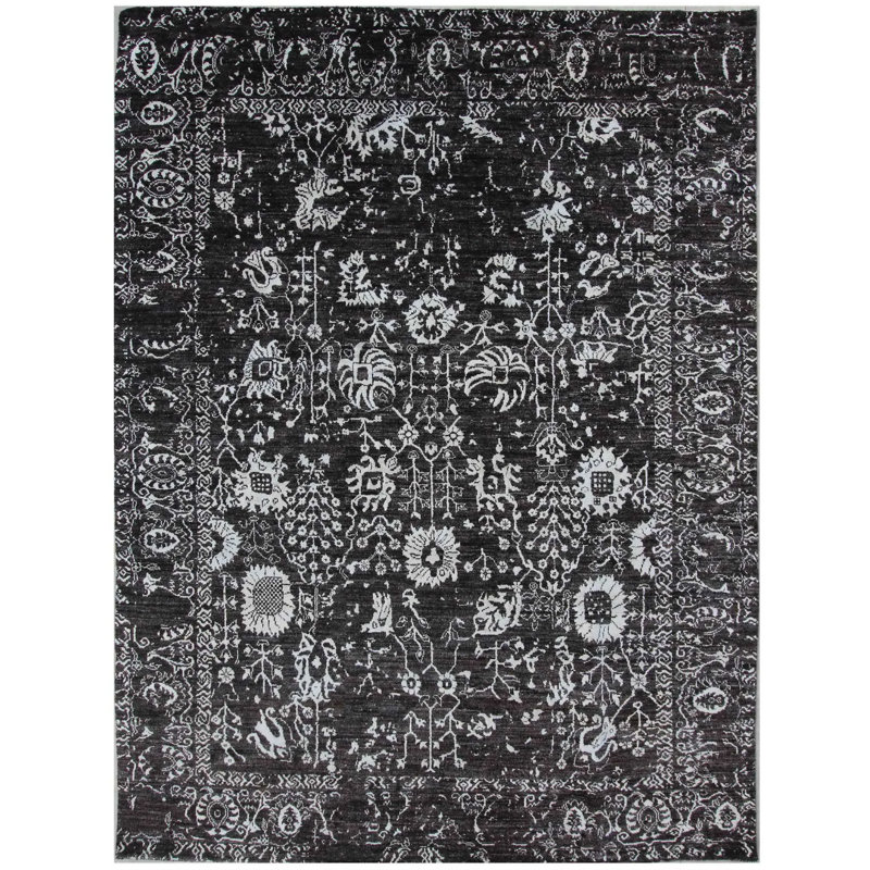 Rectangle 192 cm x 253 cm Oriental Hand Woven Area Rug