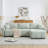 110" Modular Sectional Sofa, L Shape With Extra-Large Seat, Pull-Line Design, Movable Ottoman, High Density Foam, Free Combination, Sturdy Metal & Wood Frame, Boucle Fabric-1046993109