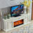Beigte Solid Wood TV Cabinet Fireplace