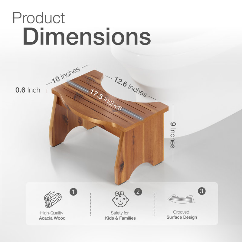 Tabouret 9 po Acacia, 9"
