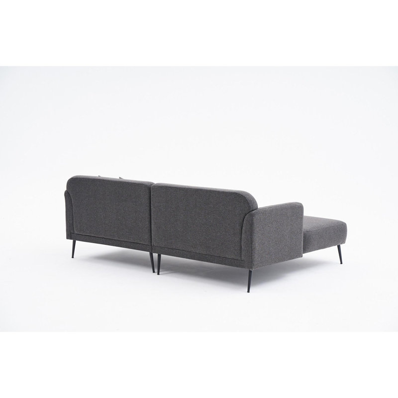 Coeta 3 Seater Sofa & Chaise, Anthracite, Right Hand Facing, 120cm H x 170cm W x 130cm D