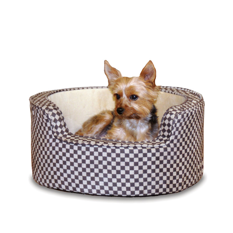 Canapé-lit rond comfy, Petit (L 18 po x l 18 po), Bronze / Brun