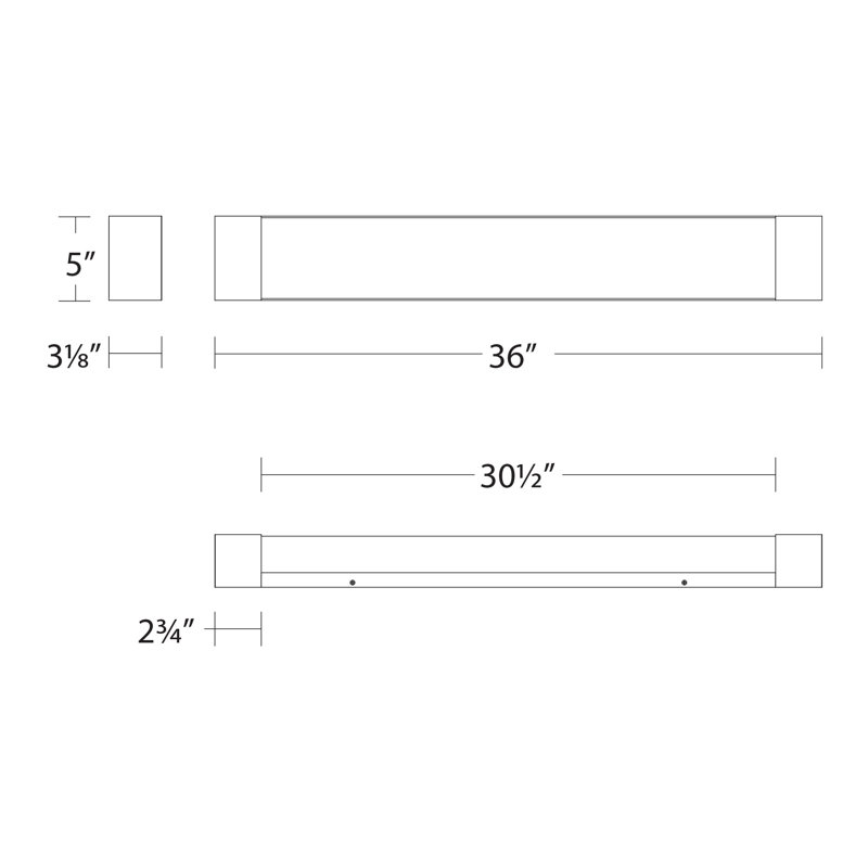 Hucksley Dimmable LED Bath Bar, Brushed Nickel, 36" W
