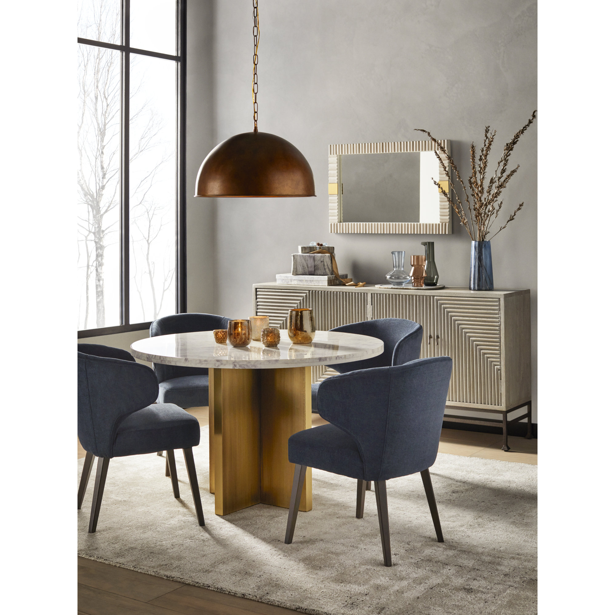 Rita 48'' Round Marble Dining Table