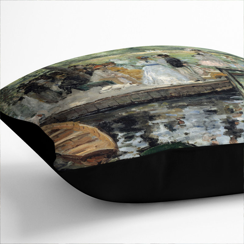 La Grenouillere Scatter Cushion with Filling, 40cm H x 40cm W x 15cm D, Black