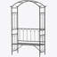 Outstanding Metal Trellis Arbour With Bench For Gardens, Enhancing Plant Growth And Patio Ambiance