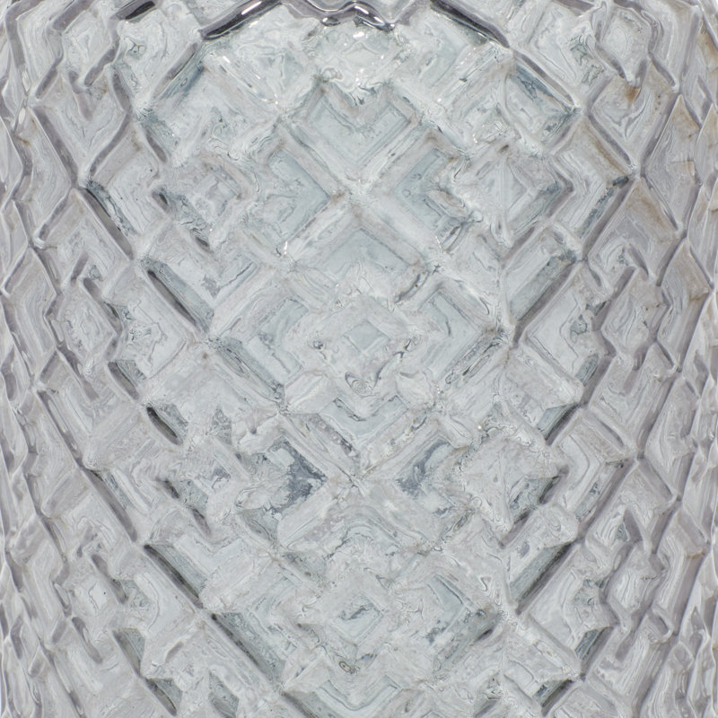 9'' H Glass Tabletop Candle Lantern, 9" H x 7" W x 7" D