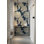 Papier peint floral avec pivoines et adhésif mural bleu marine